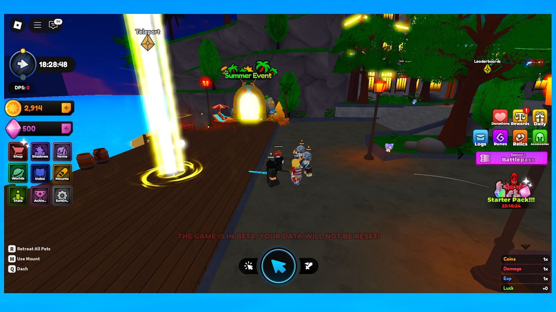 Enter the Summer Portal to play the event (Image via Roblox)